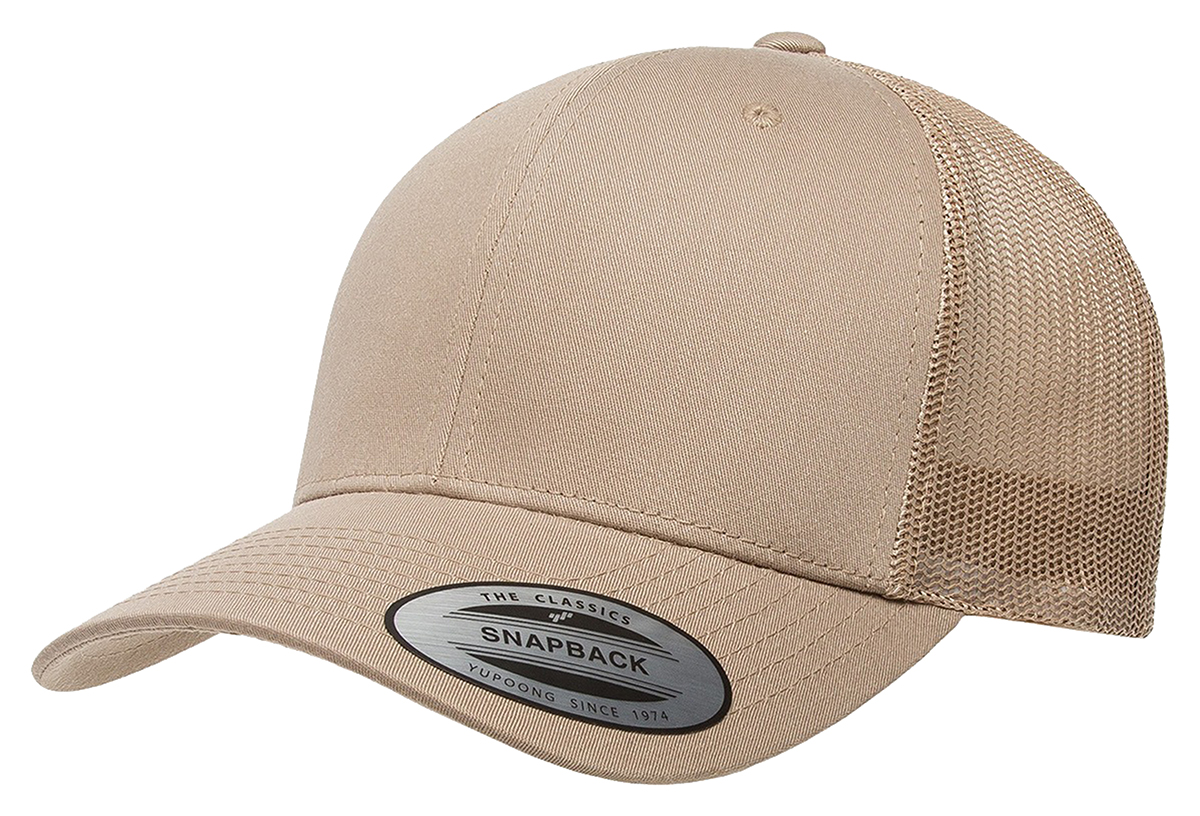 Yupoong Men s Six Panel Structured Mid Profile Retro Trucker Cap 6606