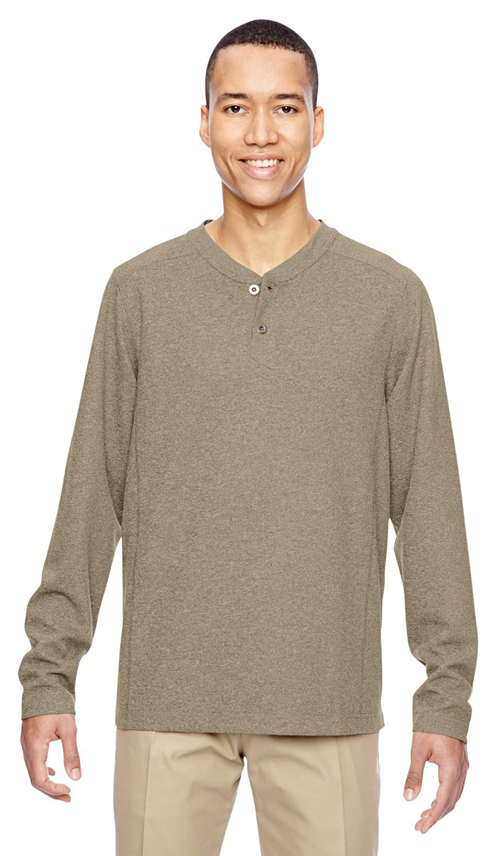 North End Men's Moisture Wicking Long Sleeve Henley Polyester TShirt. 88221 eBay