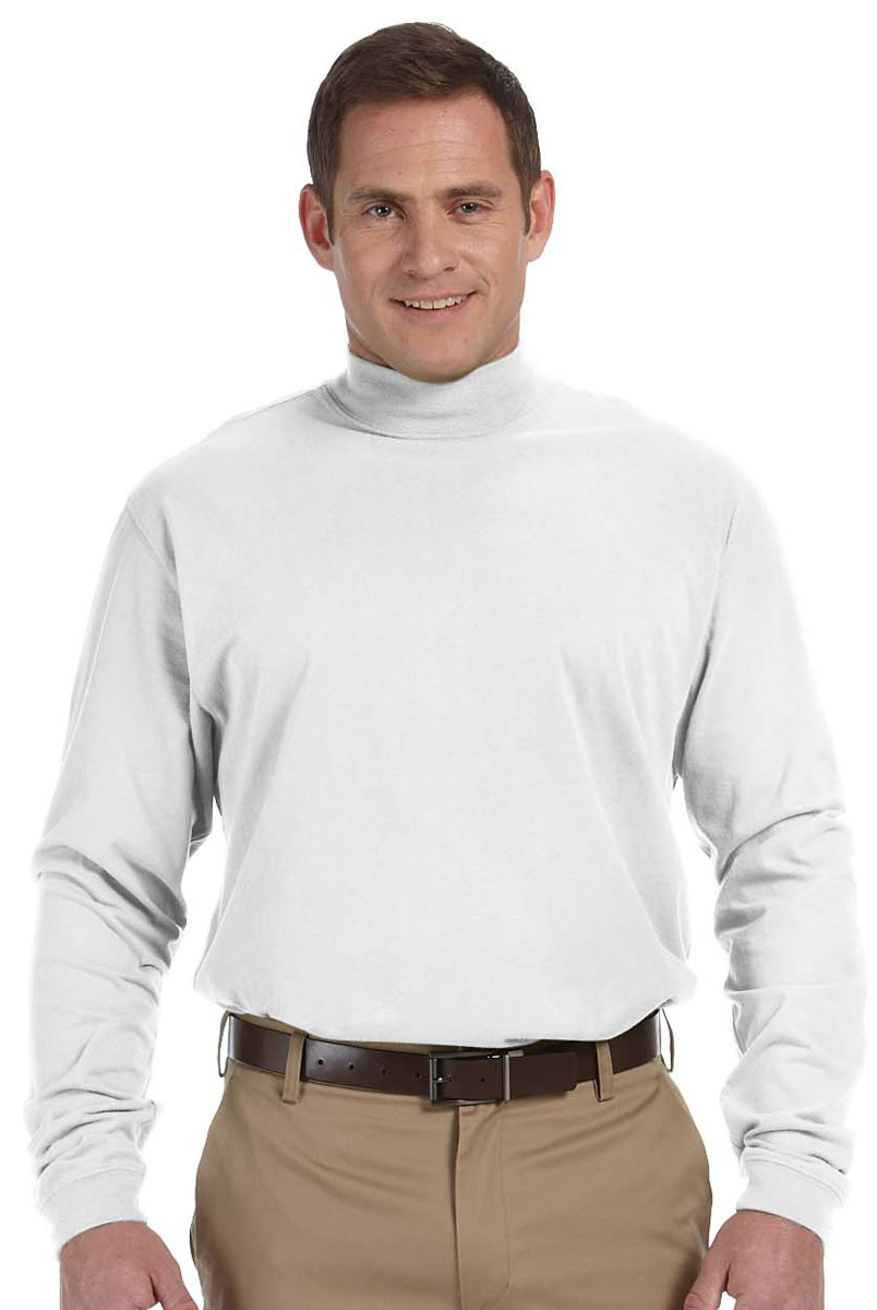 Sleeves Jersey Mock Turtleneck 