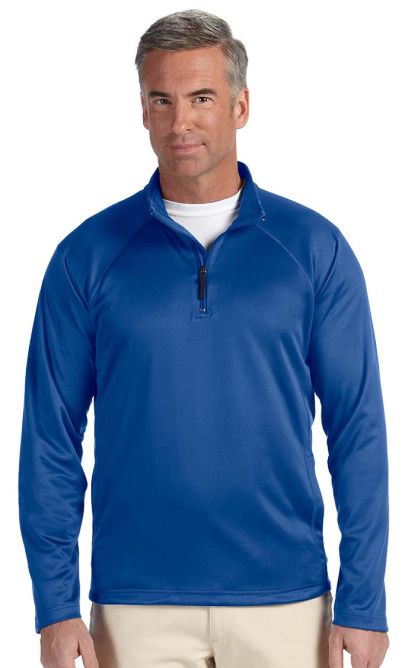 quarter zip polyester pullover