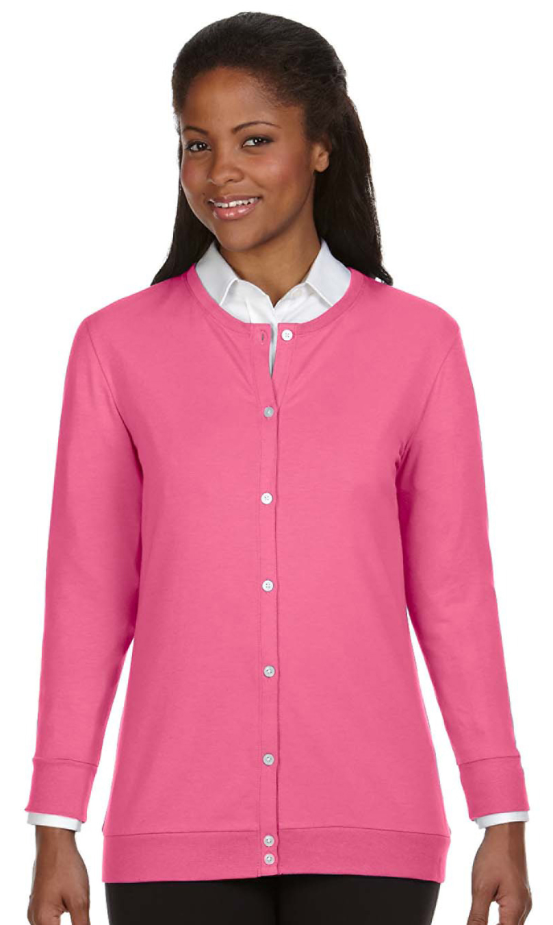 Devon \u0026 Jones DP181W - Perfect Fit Ladies Ribbon Cardigan Black - XL