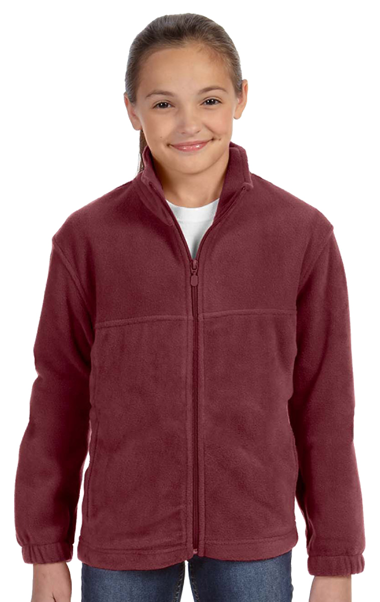 Harriton Youth Full-Zipper Polyester Fleece Pullover M990Y