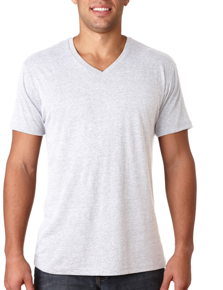Next Level Men's Soft Tri Blend V Neck Rib Knit Collar T-Shirt, 10-Pack. 6040 | eBay