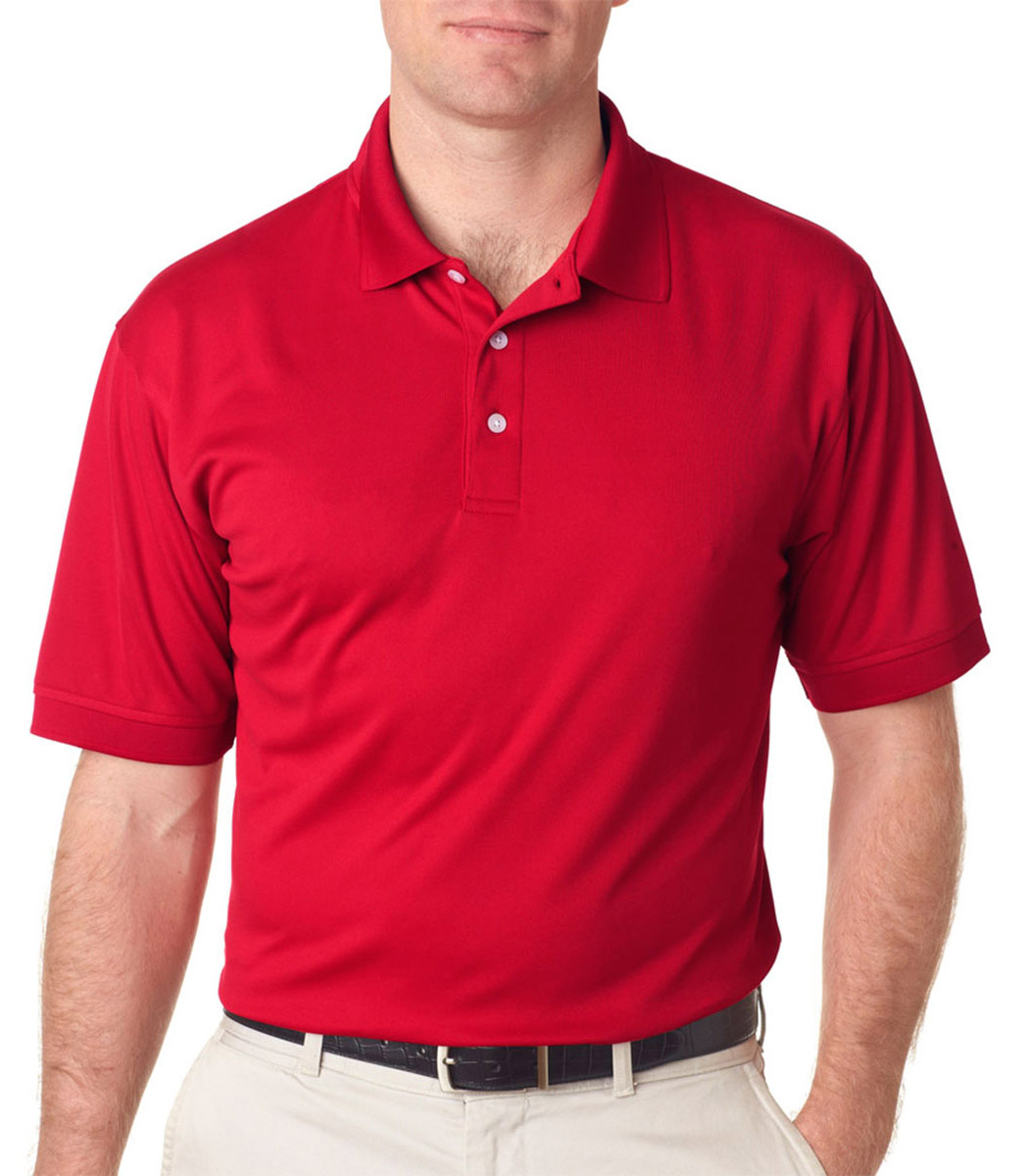 Men's Snag Resistant Polyester Relaxed Fit Knit Polo Shirt