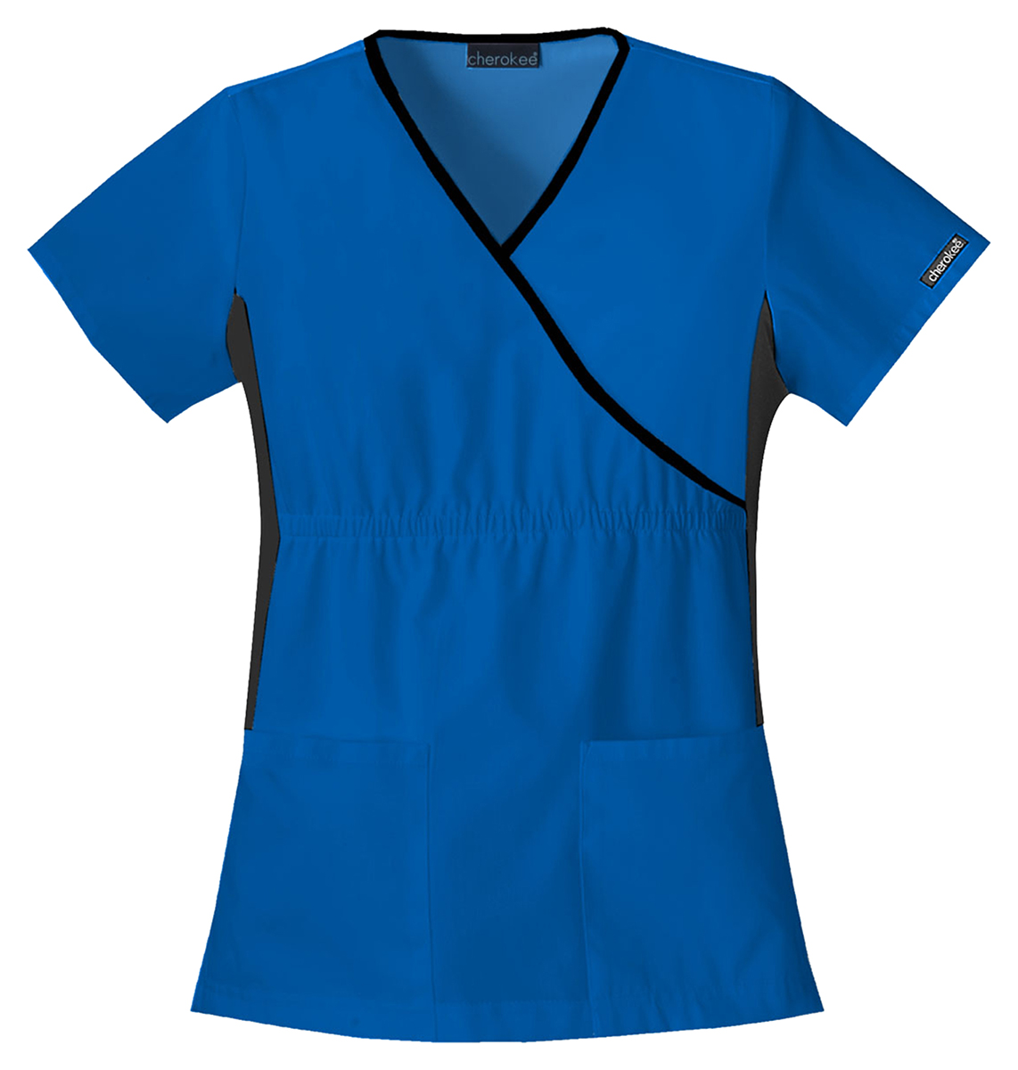 Scrubs Cherokee Flexibles Mock Wrap Top Black 2500 FREE SHIPPING! eBay