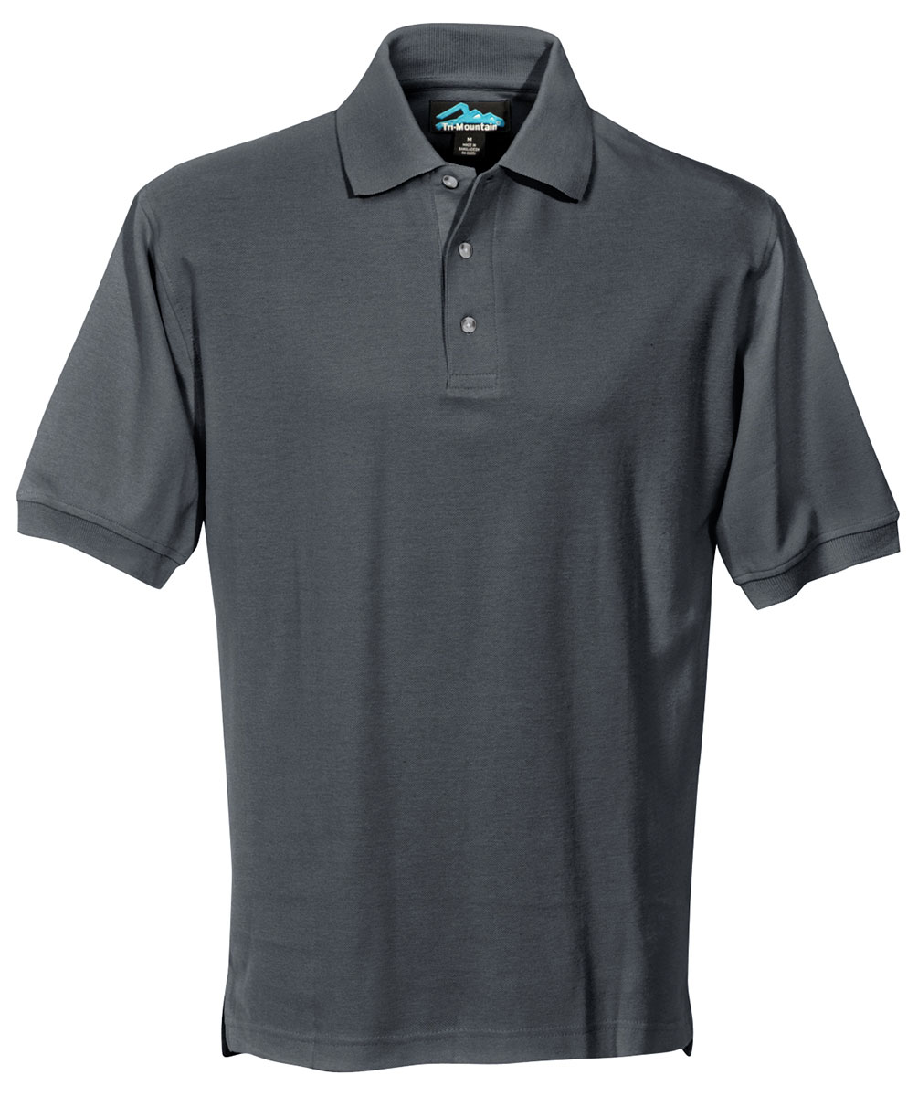 Tri-Mountain Men's 100% Cotton 3 Buttons Placket Short Sleeve Polo Shirt. 168 | eBay